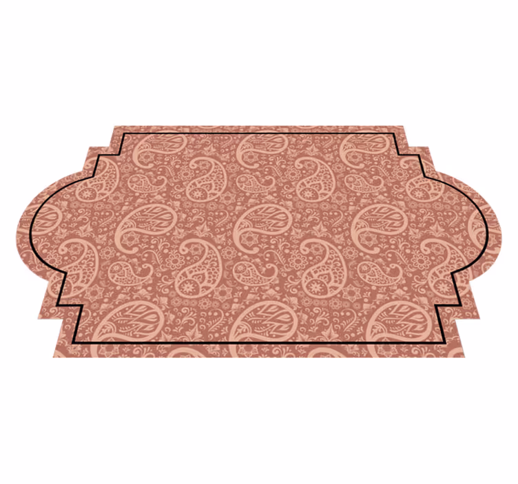 Vinyl Teppich Textur konturiertes paisley-design - TenStickers
