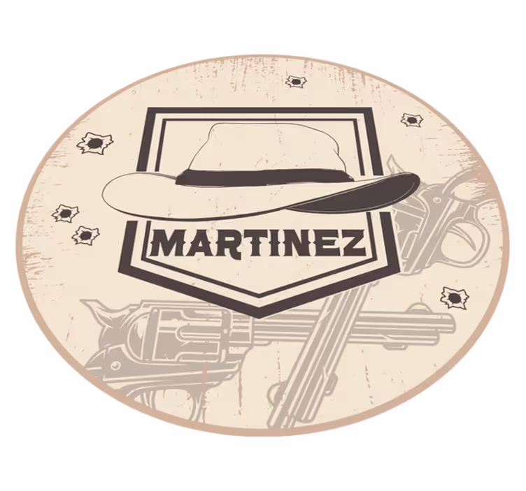 Vinyl Teppich mit Namen anpassbare western - TenStickers