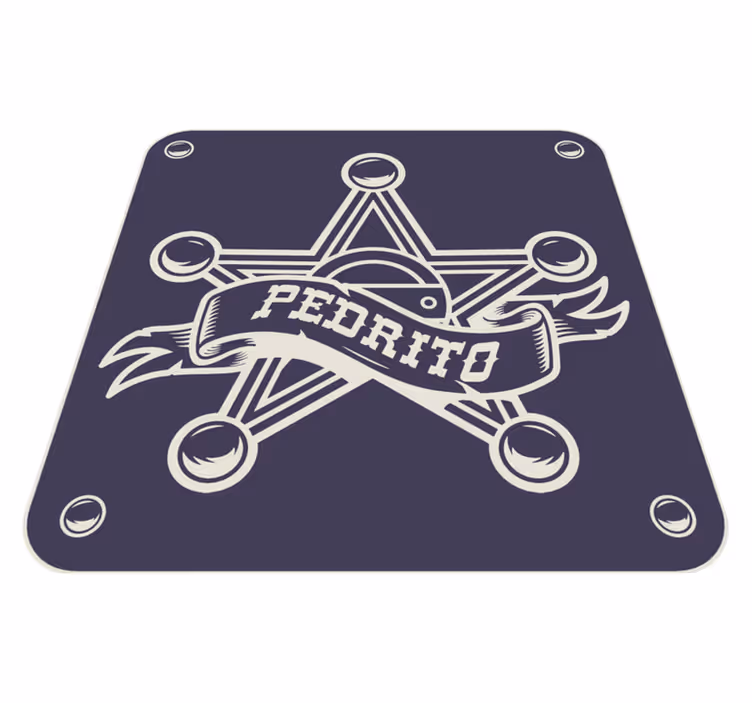 Vinyl Teppich mit Namen personalisiertes emblem - TenStickers