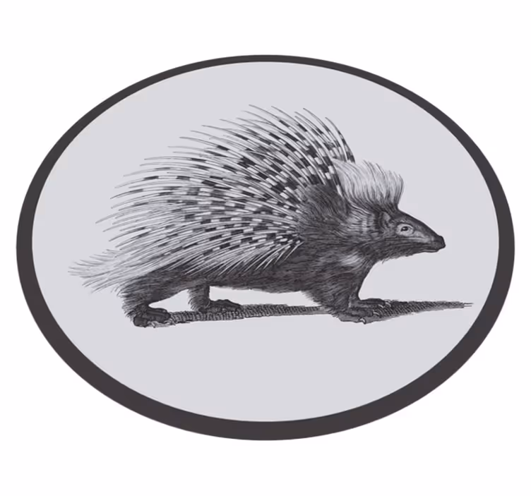 Vinyl Teppich Tiere stachelschwein-abbildung - TenStickers