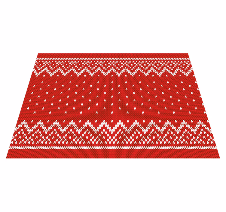 Vinyl Teppich Weihnachten festliches strickmuster - TenStickers