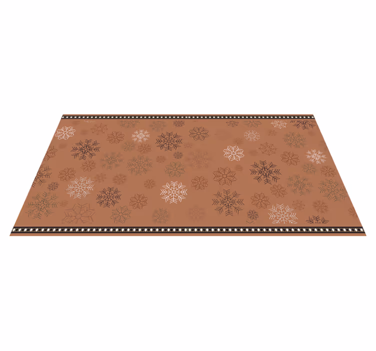 Vinyl Teppich Blumen schneeflockenmotiv - TenStickers