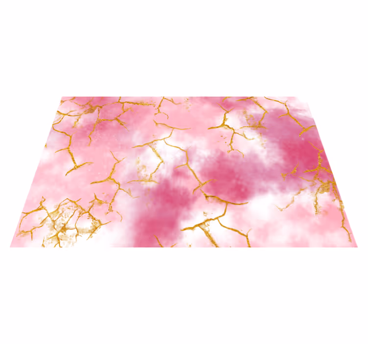 Vinyl Teppich Marmor marmorierte rosa eleganz - TenStickers