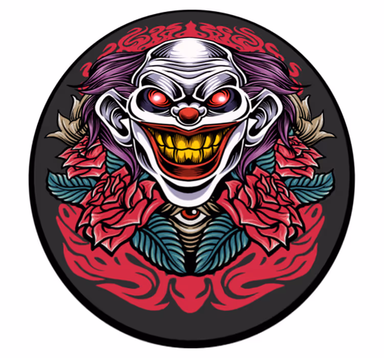 Vinyl Teppich Halloween clown-abbildung - TenStickers