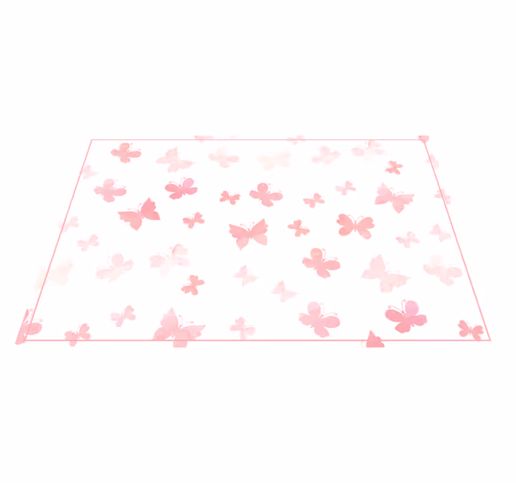 Vinyl Teppich Blumen schmetterling streuen - TenStickers