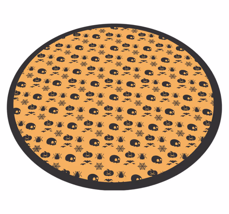Vinyl Teppich Halloween gruseliges kreisförmiges muster - TenStickers