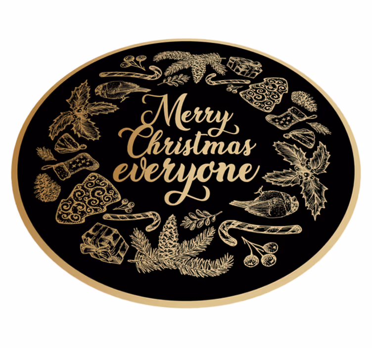 Vinyl Teppich Weihnachten festliche feiertagsgrüße - TenStickers