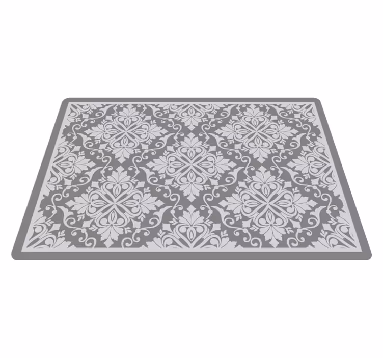 Vinyl Teppich minimalistisch elegantes monochromes laub - TenStickers
