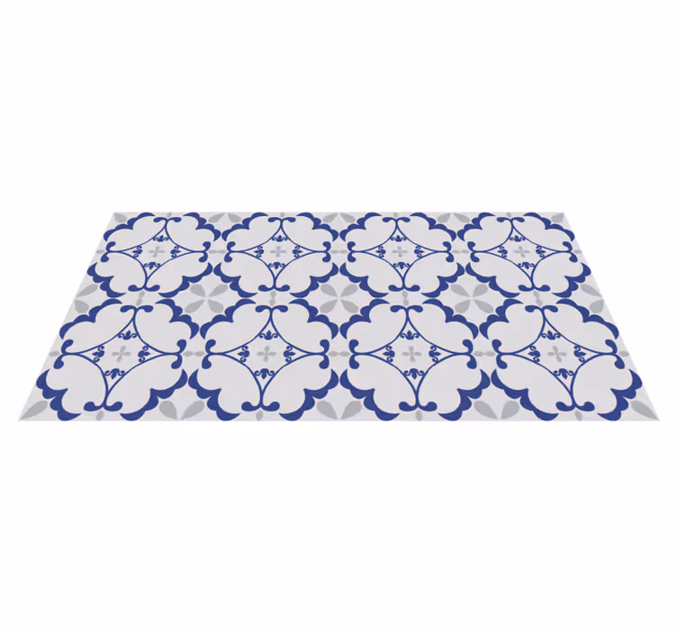 Vinyl Teppich Fliesenoptik verziertes symmetrisches muster - TenStickers