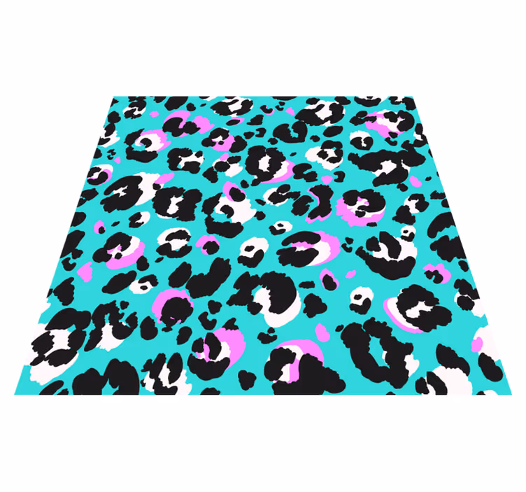 Vinyl Teppich Tiermuster bunte leopardenflecken - TenStickers