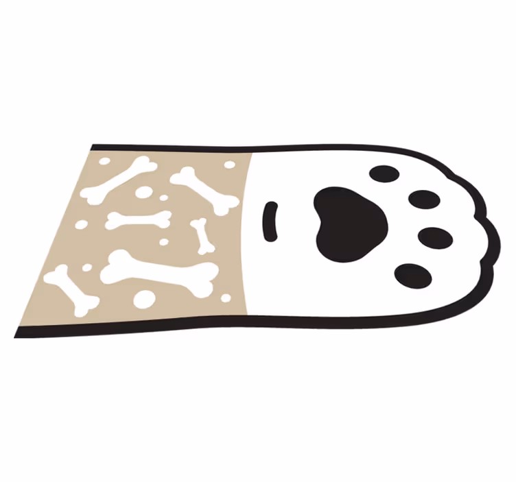 Vinyl Teppich Tiere pfotenmuster auf der oberfläche - TenStickers
