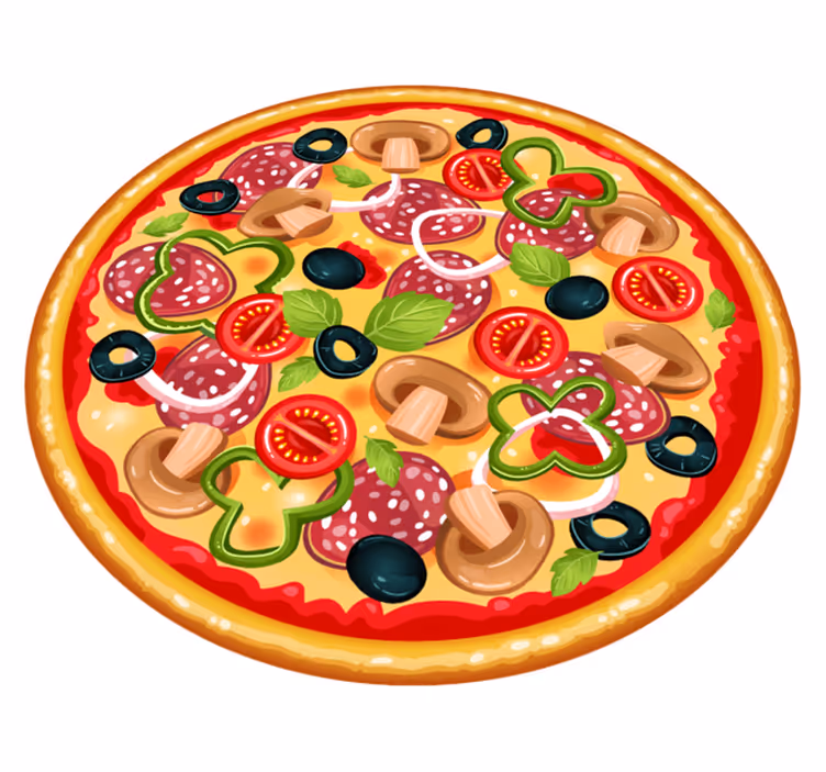 Vinyl Teppich rund Italien pizza - TenStickers