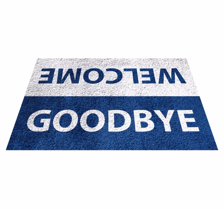 Vinyl Teppich Spruch willkommen auf wiedersehen erklärung - TenStickers