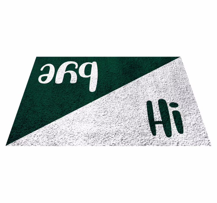 Vinyl Teppich Spruch prahs hallo grüße - TenStickers