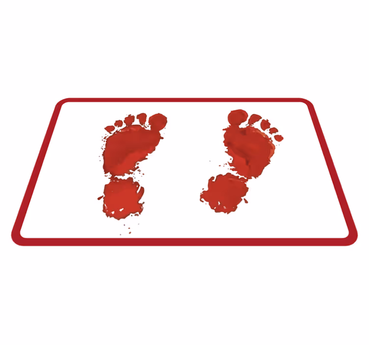 Blutige fußabdrücke halloween teppiche - TenStickers