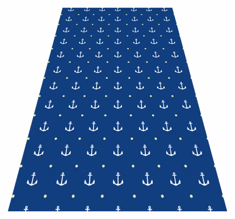 Vinyl Teppich blau nautische anker - TenStickers