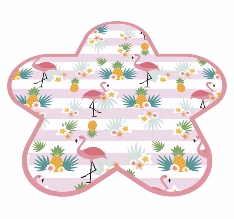 Vinyl Teppich Baby flamingo-spielzeit - TenStickers