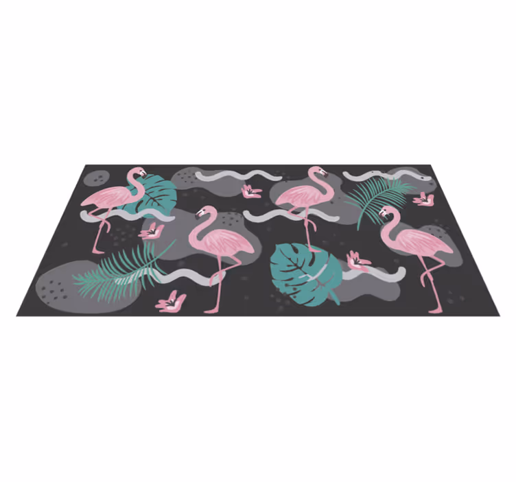 Vinyl Teppich Tiere tropisches flamingomuster - TenStickers