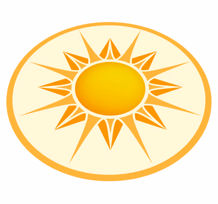 Vinylteppich kindlich sonniger emblemkreis - TenStickers