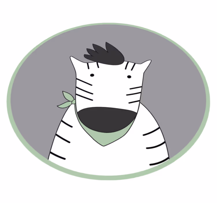 Vinyl Teppich Kinder fröhliches zebra - TenStickers