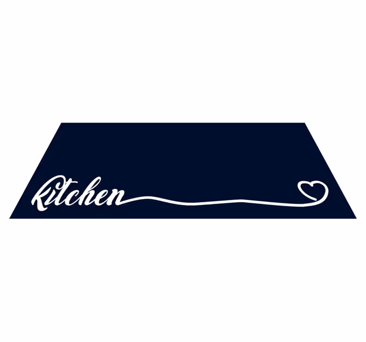 Vinylteppich Spruch Vinyl teppich küche und herz - TenStickers