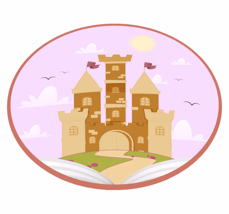 Vinyl Teppich Kinder märchenschloss - TenStickers