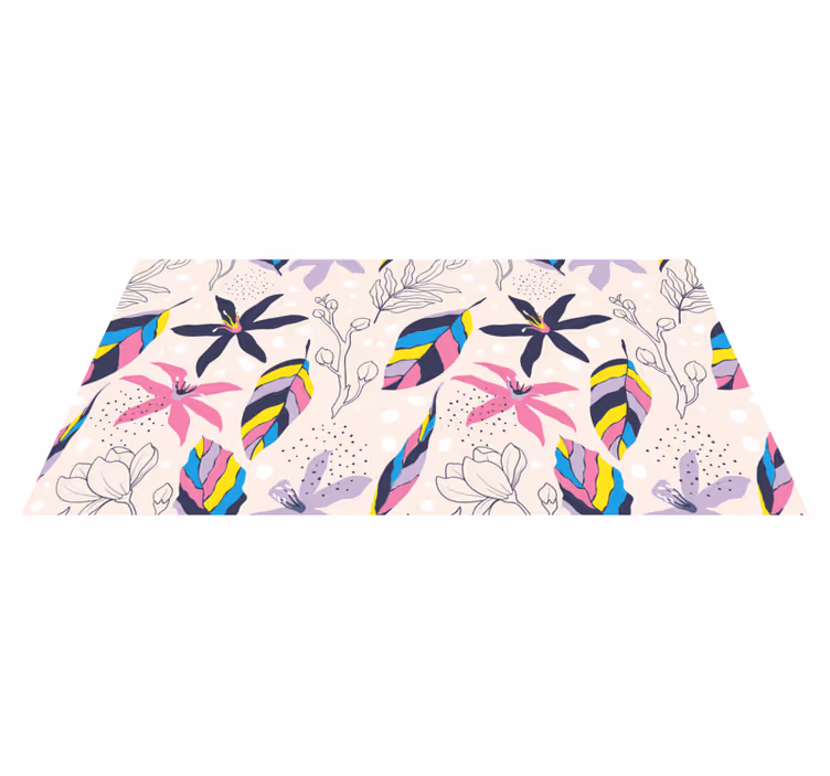 Vinyl Teppich Blumen blumenfantasie - TenStickers