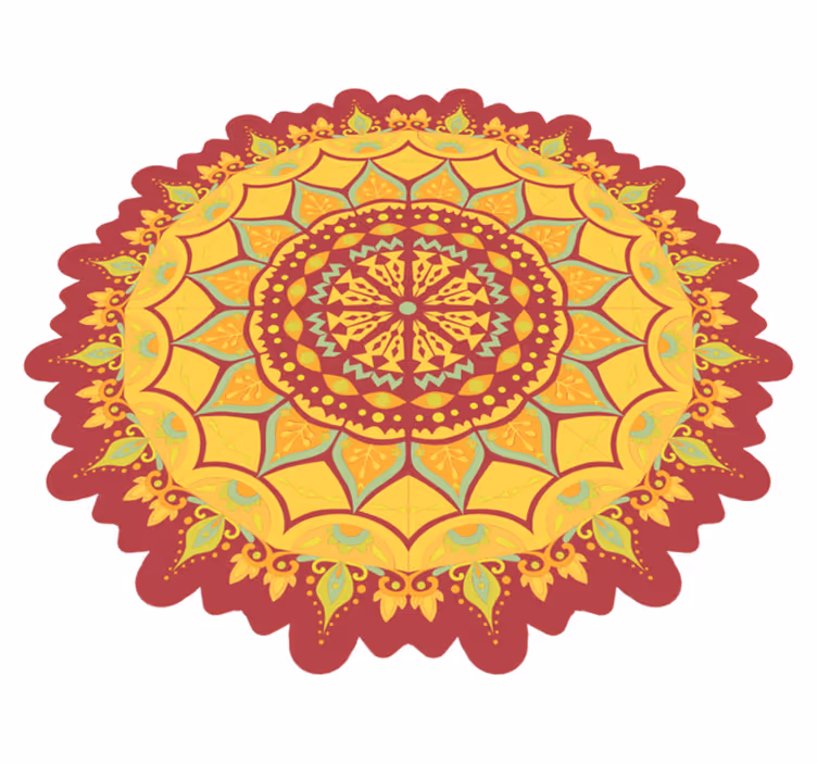 Vinyl Teppich Mandala mandala-bodenkunst - TenStickers