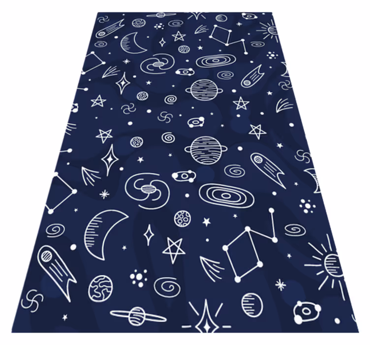 Vinylteppich kindlich kosmischer themenraum - TenStickers