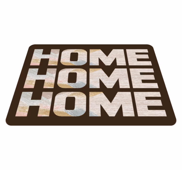 Vinyl Teppich Spruch willkommen zu hause eingang - TenStickers