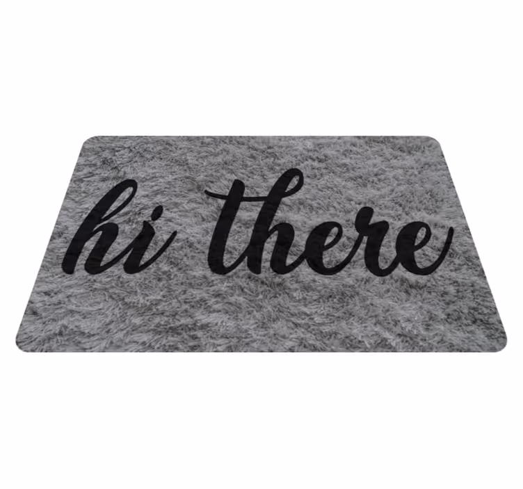 Vinyl Teppich Spruch hallo dekor - TenStickers
