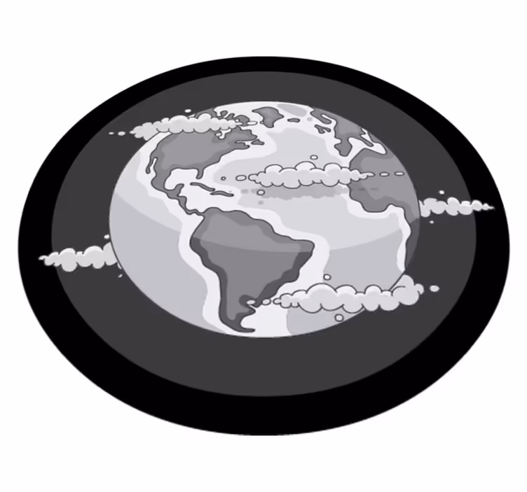 Vinyl Teppich Weltkarte monochromer globus - TenStickers