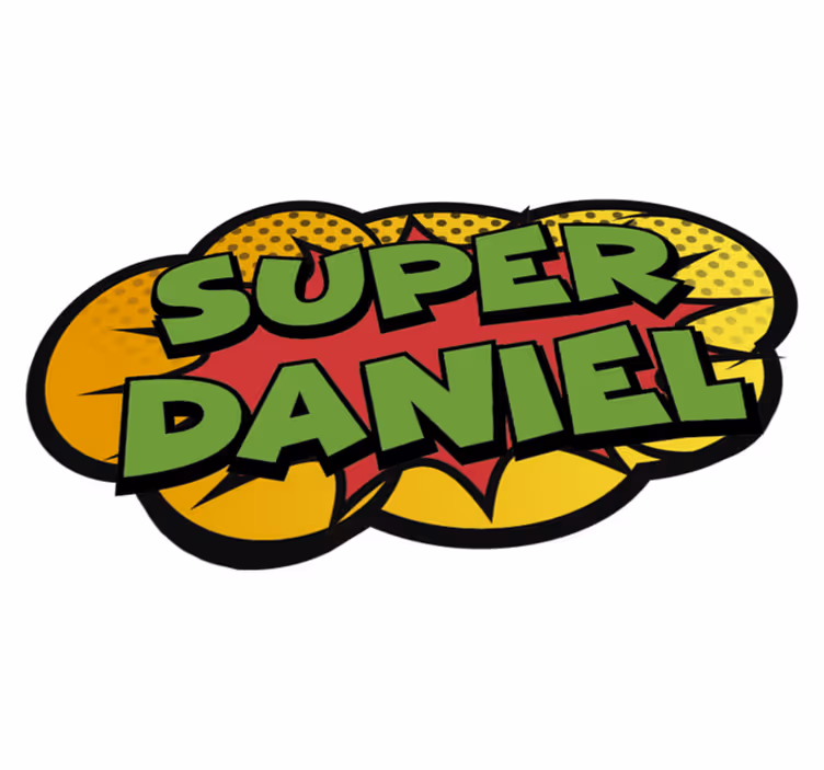 Vinyl Teppich mit Namen superheld anpassbar - TenStickers
