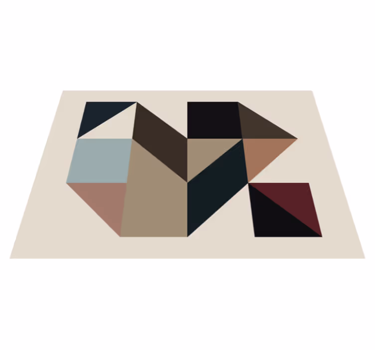 Vinylteppich geometrisch Vinyl teppich geometrische formen Farben - TenStickers