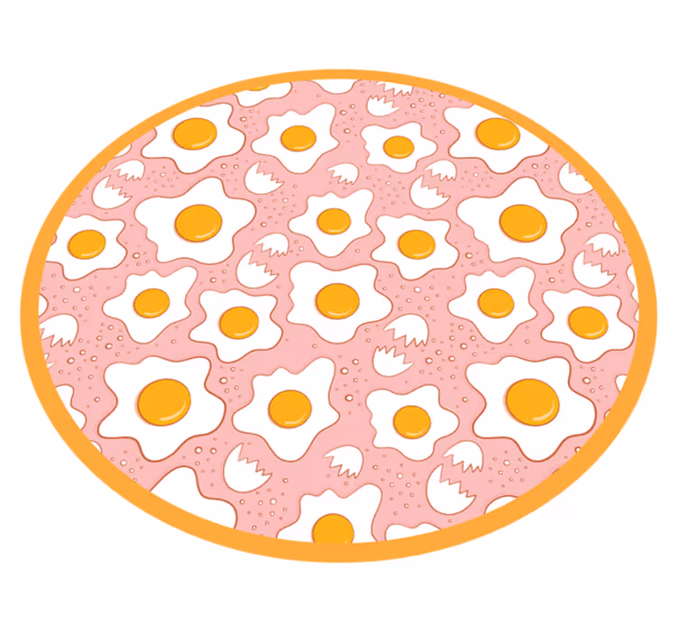 Vinyl Teppich Kinder kreisförmiges eiermuster - TenStickers