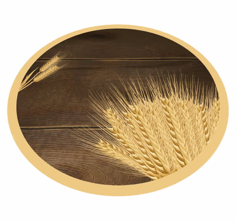 Vinyl Teppich Natur goldene weizenzweige - TenStickers