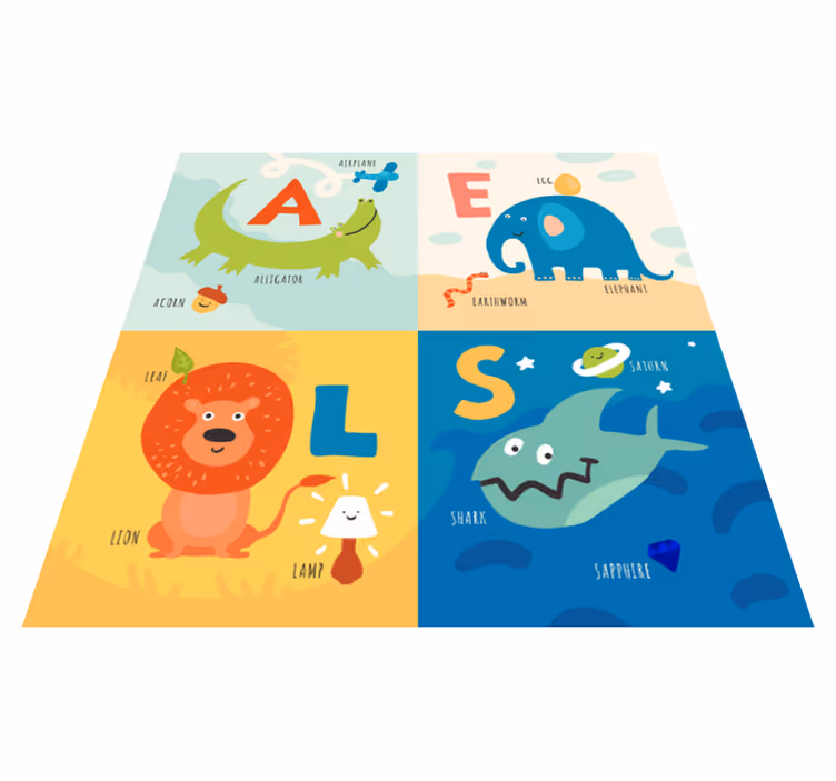 Vinyl Teppich Alphabet alphabet-lerndesign - TenStickers
