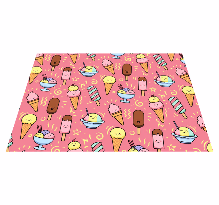 Vinylteppich Kinder verspieltes Dessertmuster - TenStickers