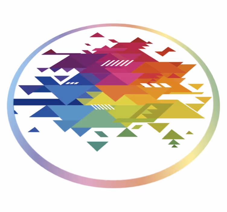 Vinylteppich kindlich Farbige form - TenStickers
