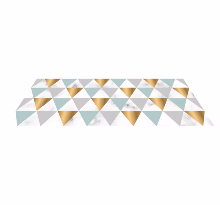 Vinylteppich geometrisch Marmor-dreiecke - TenStickers
