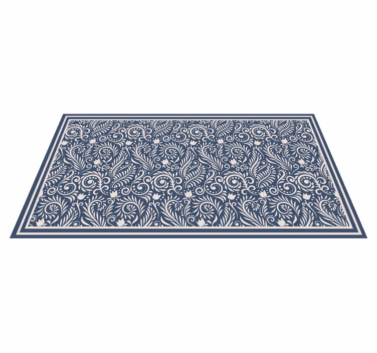 Vinyl Teppich Küche kunstvolles blumendesign - TenStickers