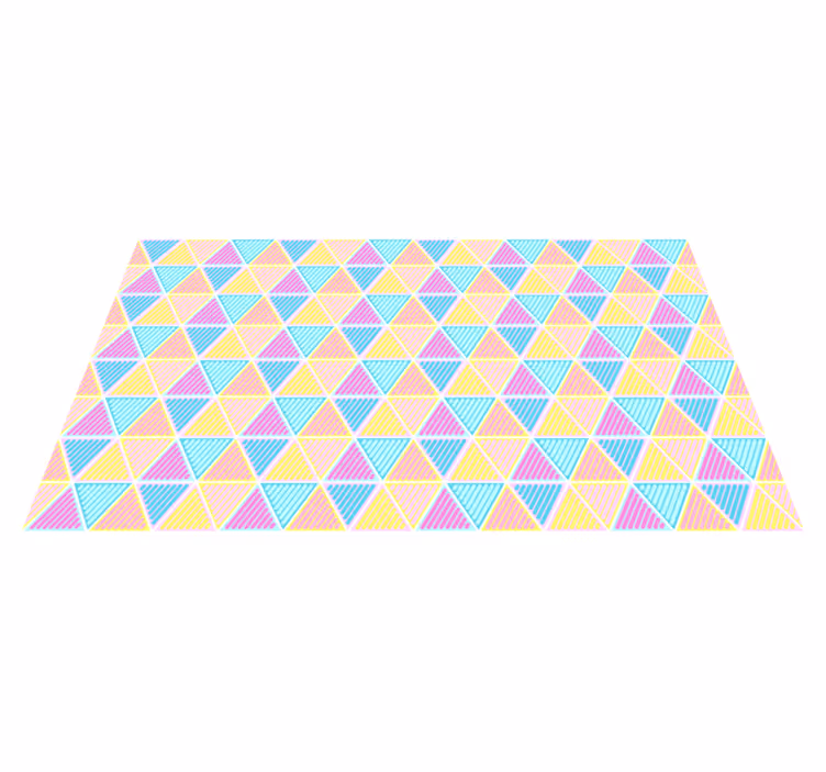 Vinyl Teppich geometrisch buntes dreiecksmuster - TenStickers