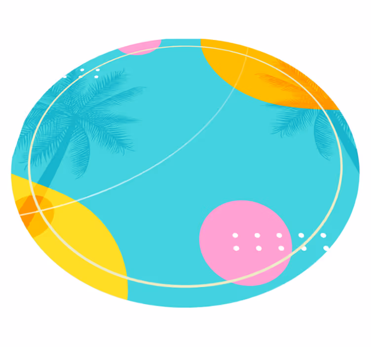 Vinyl Teppich Blumen tropisches palmendekor - TenStickers