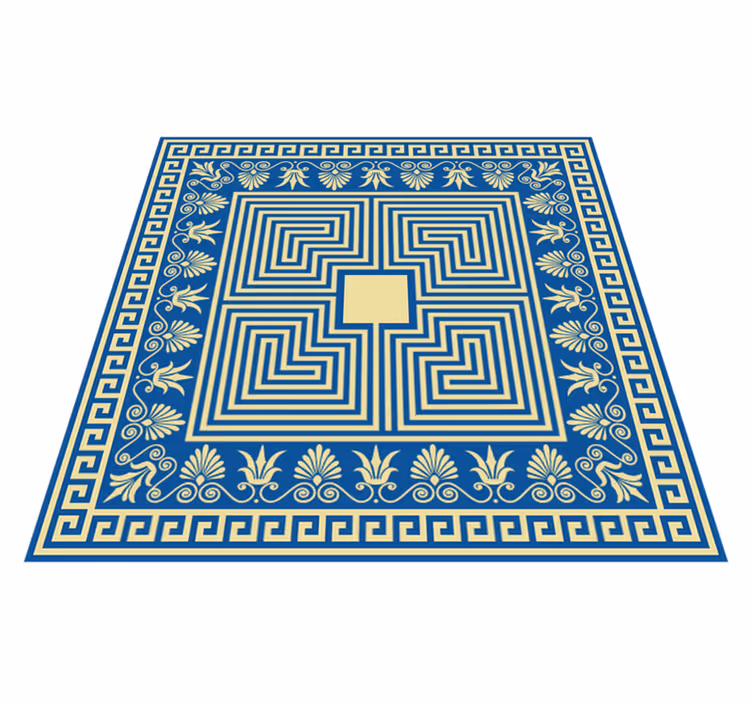 Vinylteppich Vintage Griechisch blaue fliese - TenStickers