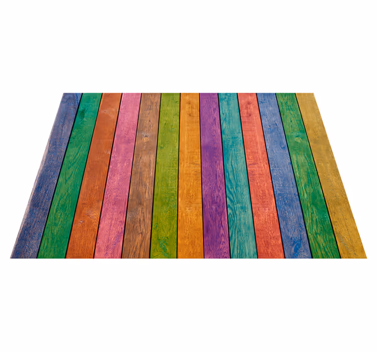 Vinylteppich Holz Mehrfarbiges holzmuster - TenStickers