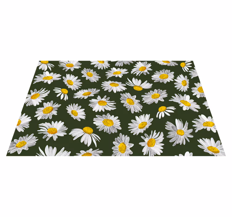 Vinylteppich Blumen Feld der gänseblümchen - TenStickers