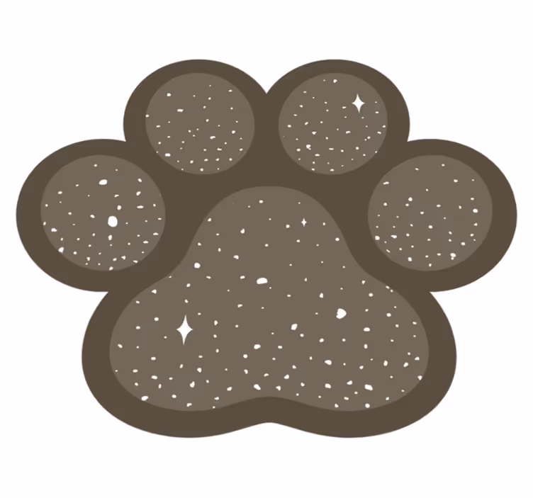 Vinylteppich Tiere Vinyl teppich hundepfote - TenStickers
