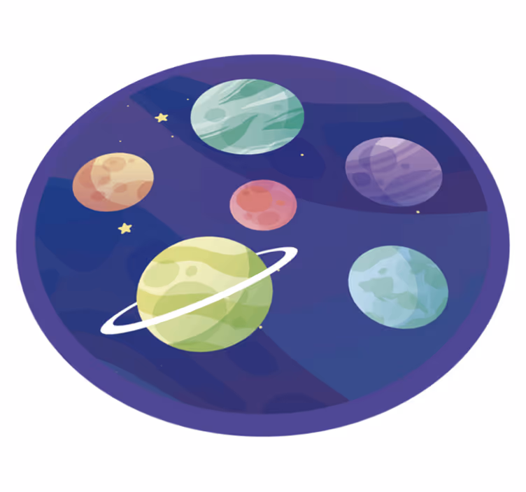 Vinylteppich kindlich bilder der weltraumerkundung - TenStickers