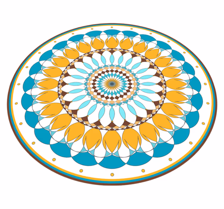 Vinyl Teppich Mandala mandala konzentrische kreise - TenStickers
