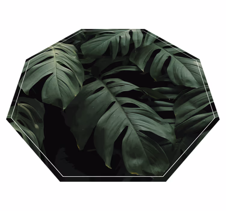 Vinyl Teppich Blumen tropisches blattmotiv - TenStickers